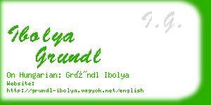 ibolya grundl business card